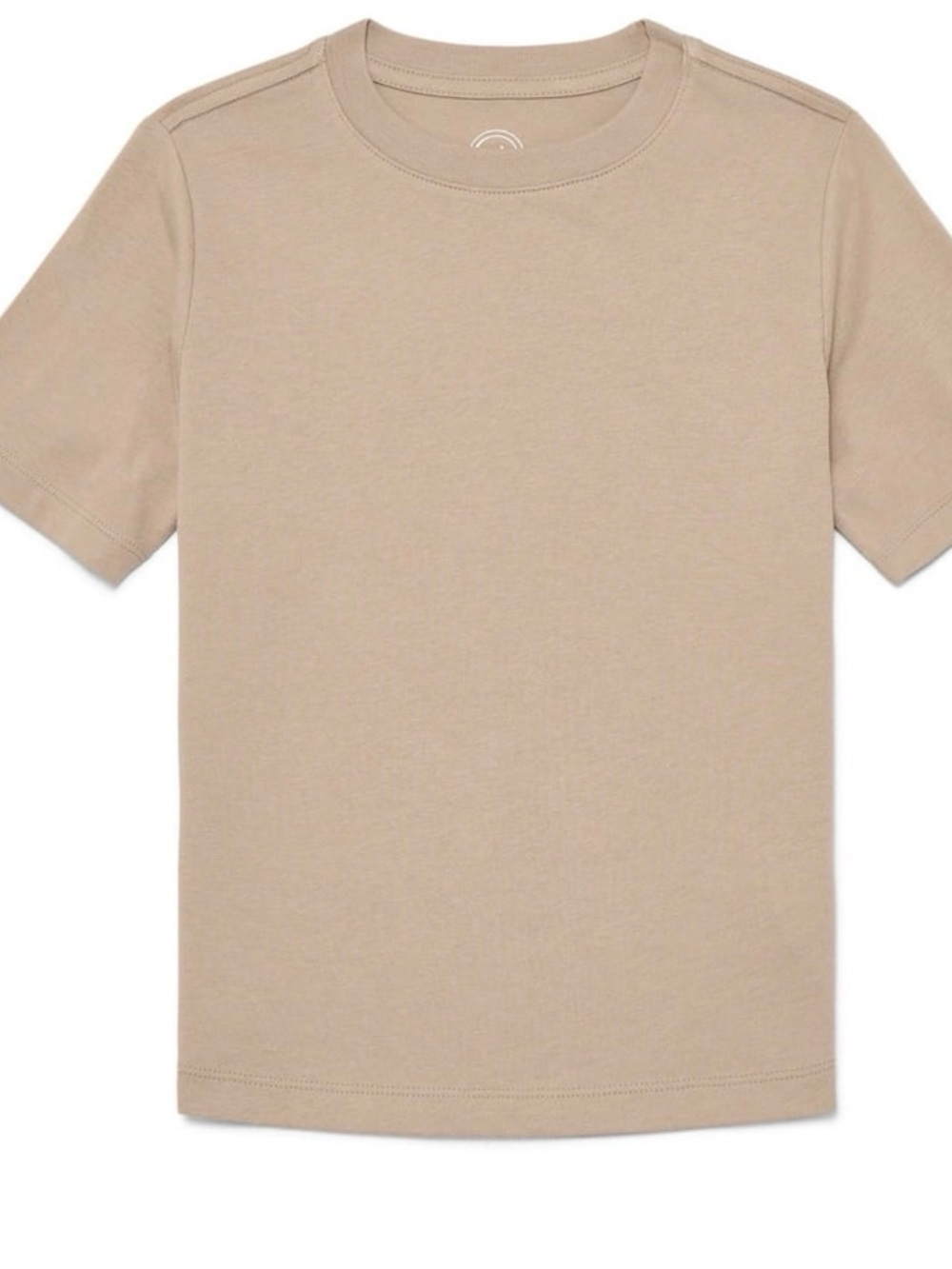 Basic Crew Neck Tee in Beige